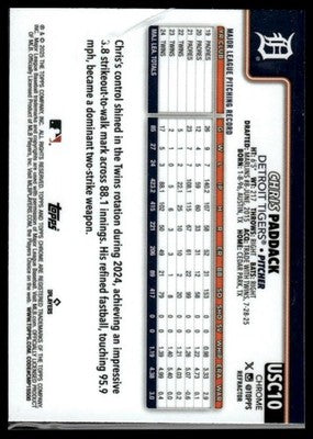 2025 Topps Chrome Update #USC10 Chris Paddack Refractors