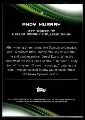 2025 Topps Chrome #180 Andy Murray Prism Refractor