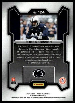 2024 Panini Prizm Draft Picks #124 Chop Robinson