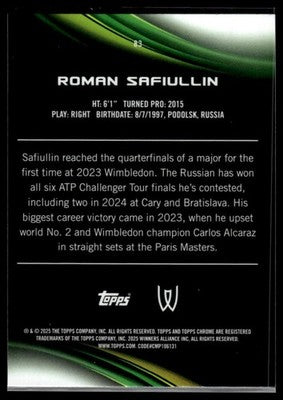 2025 Topps Chrome #83 Roman Safiullin Prism Refractor