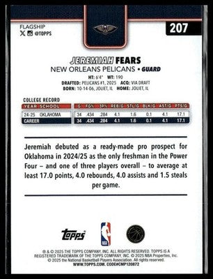 2025-26 Topps #207 Jeremiah Fears
