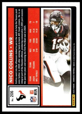 2025 Donruss #206 Nico Collins Press Proofs Purple