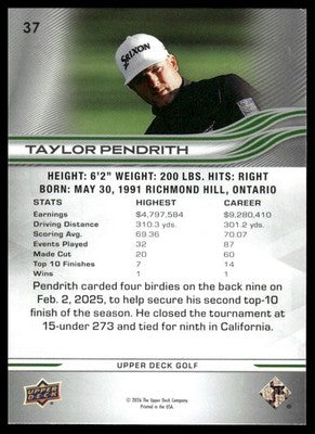2026 Upper Deck #37 Taylor Pendrith