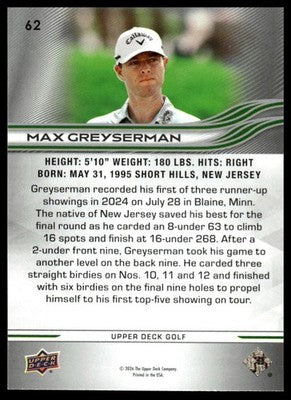 2026 Upper Deck #62 Max Greyserman