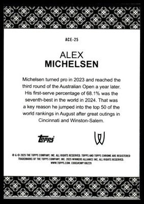 2025 Topps Chrome #ACE-25 Alex Michelsen Aces