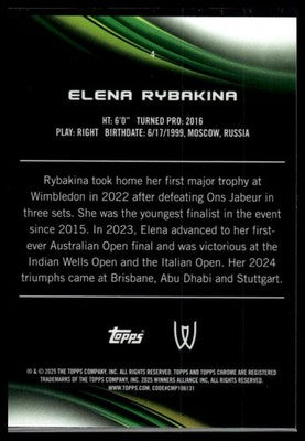 2025 Topps Chrome #4 Elena Rybakina