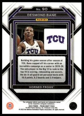 2023 Panini Prizm Draft Picks #90 Desmond Bane