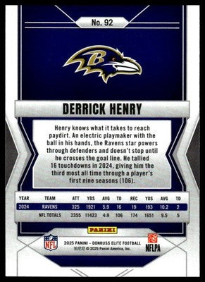 2025 Donruss Elite #92 Derrick Henry
