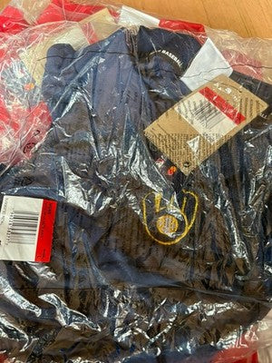 Nike MLB Authentic Collection Dugout Polo Milwaukee Brewers Size Large