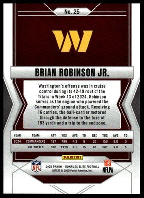 2025 Donruss Elite #25 Brian Robinson Jr.
