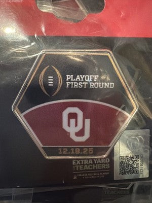 2025 2026 CFP First Round Pin Oklahoma Sooners 12/19/25