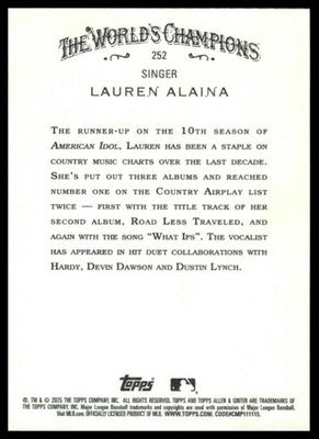 2025 Topps Allen & Ginter #252 Lauren Alaina