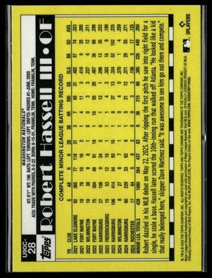 2025 Topps Update #U90C-28 Robert Hassell III 1990 Topps Baseball 35th Chrome