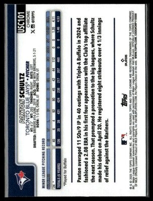 2025 Topps Chrome Update #USC101 Paxton Schultz