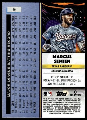 2025 Topps Chrome Cosmic #70 Marcus Semien