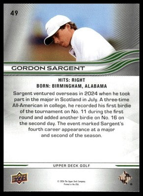 2026 Upper Deck #49 Gordon Sargent