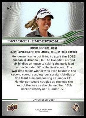 2026 Upper Deck #65 Brooke Henderson