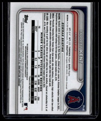 2024 Bowman #CPA-BK Barrett Kent Chrome Prospects Autographs