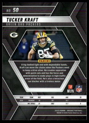 2025 Panini Mosaic #50 Tucker Kraft