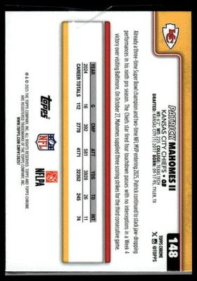 2025 Topps Chrome #148 Patrick Mahomes II