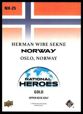 2026 Upper Deck #NH-25 Herman Wibe Sekne National Pride Gold