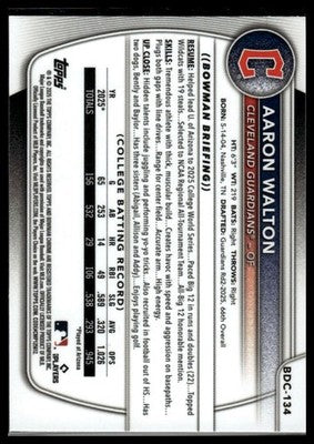 2025 Bowman Draft #BDC-134 Aaron Walton Chrome