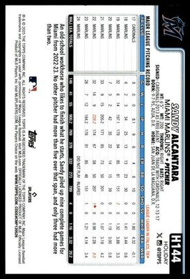 2025 Topps Holiday #H144 Sandy Alcantara Silver Glitter Holiday