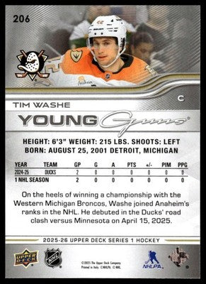 2025-26 Upper Deck #206 Tim Washe