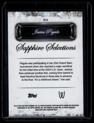 2025 Topps Chrome Sapphire #SSS-20 Jessica Pegula Sapphire Selections Red #/5