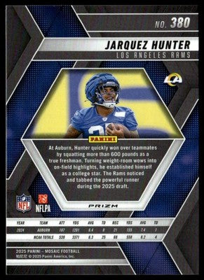 2025 Panini Mosaic #380 Jarquez Hunter Mosaic Green