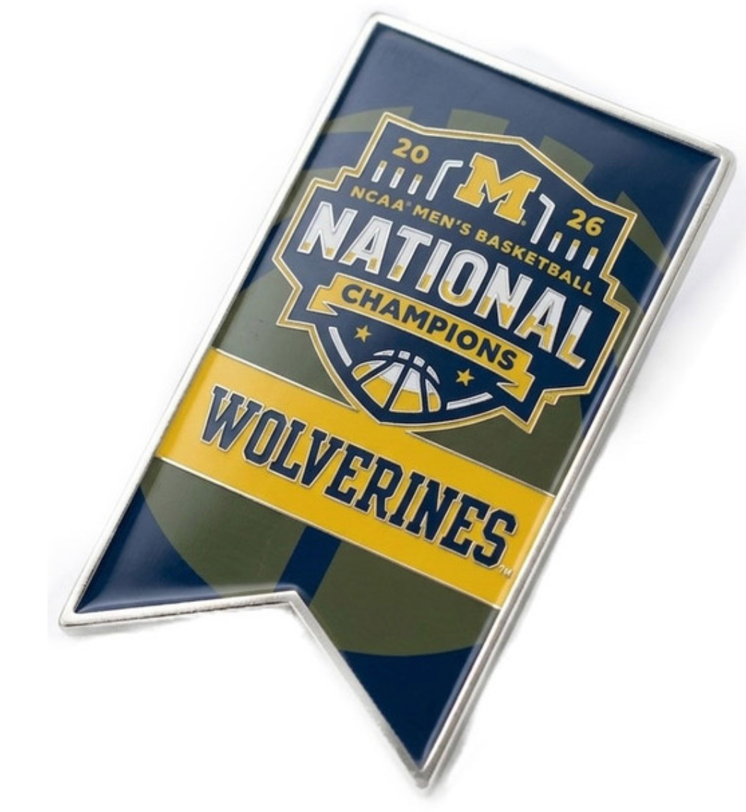 2026 NCAA Mens Basketball Tournament Champions Pin Michigan Wolverines 2025