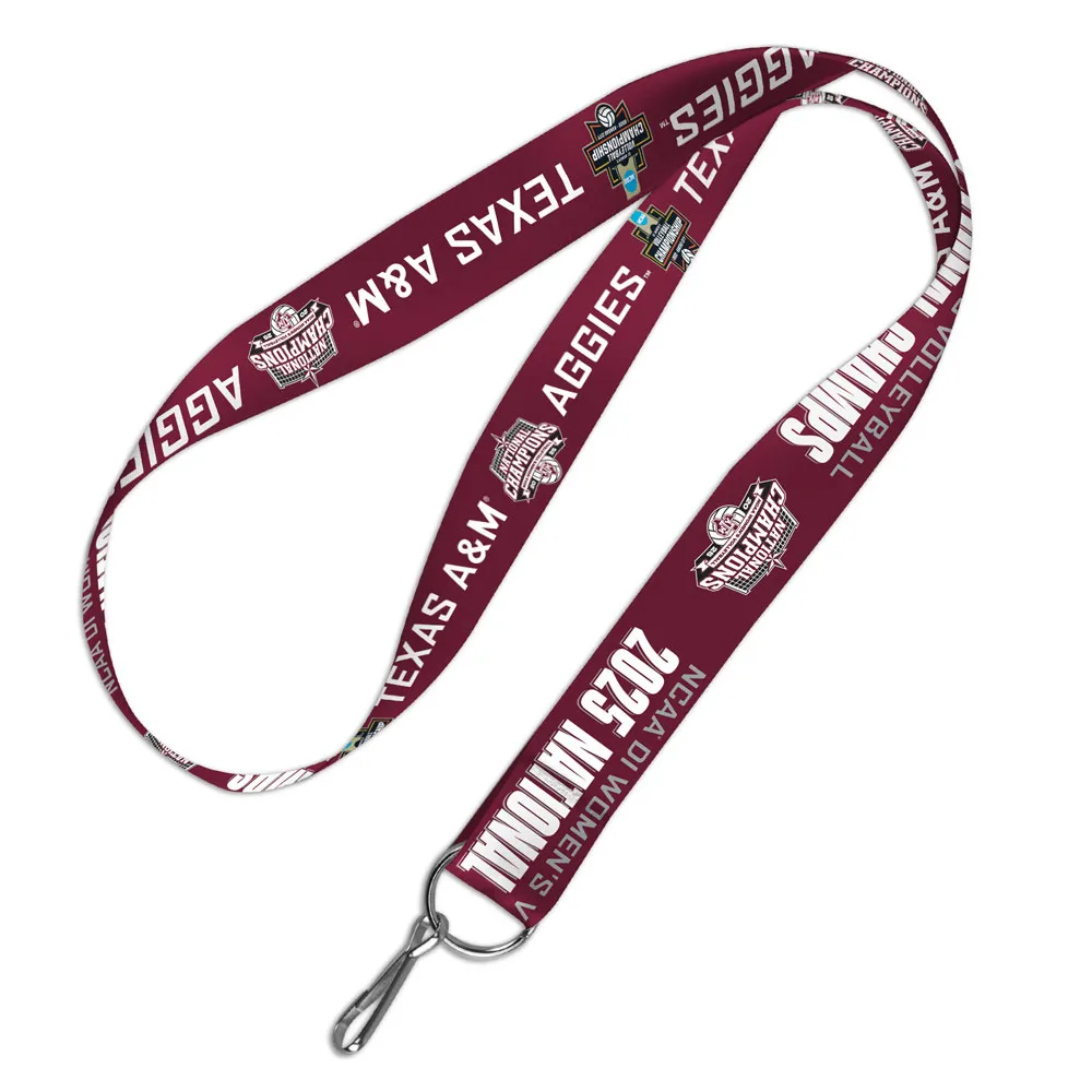 2025 NCAA D-1 Womens Volleyball National Champions Texas A&M Aggies Lanyard