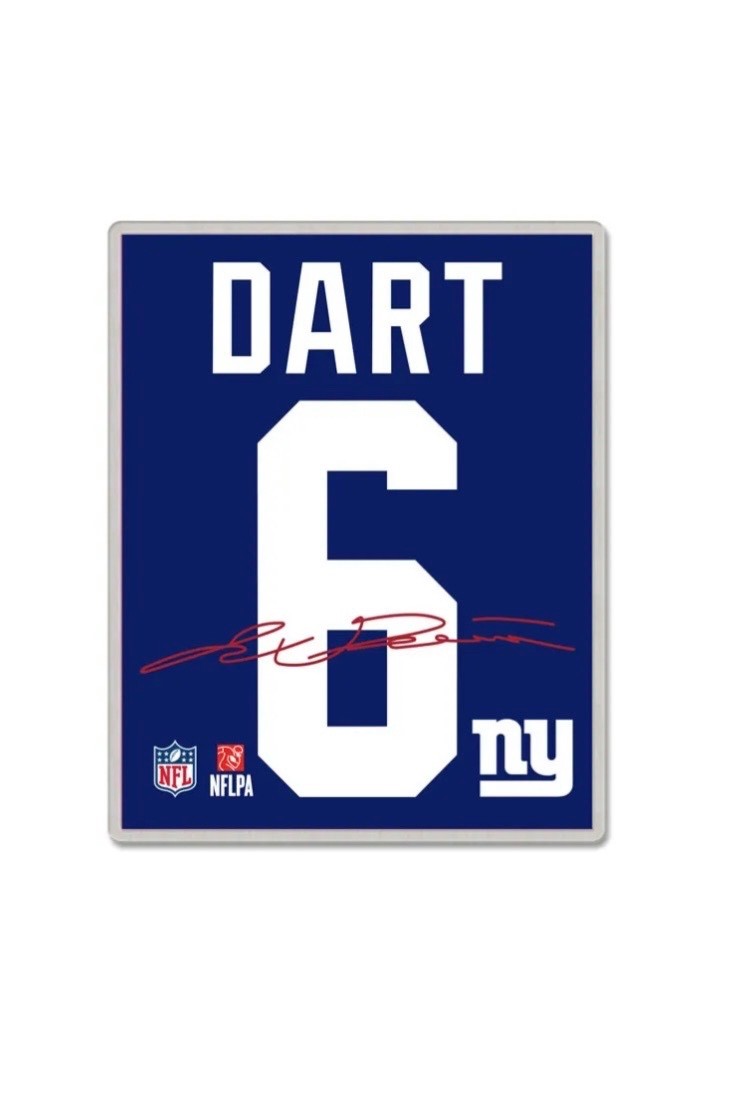 Jaxson Dart New York Giants Jersey Pin