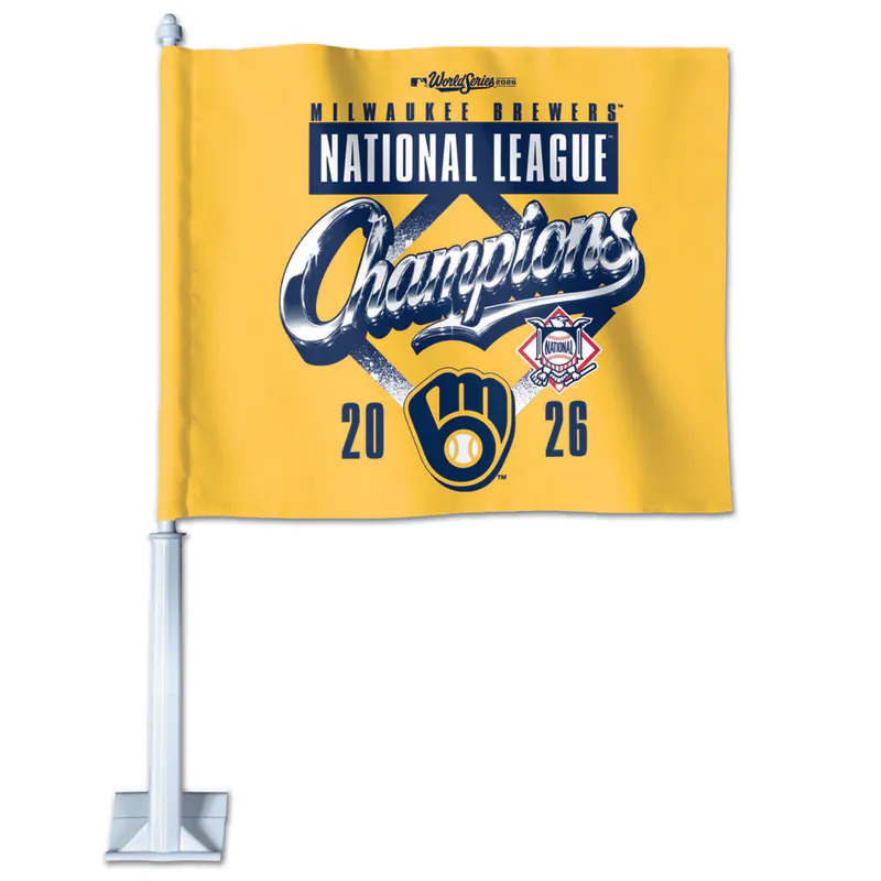 2026 MLB NL Champions Milwaukee Brewers Car Flag NLCS World Series
