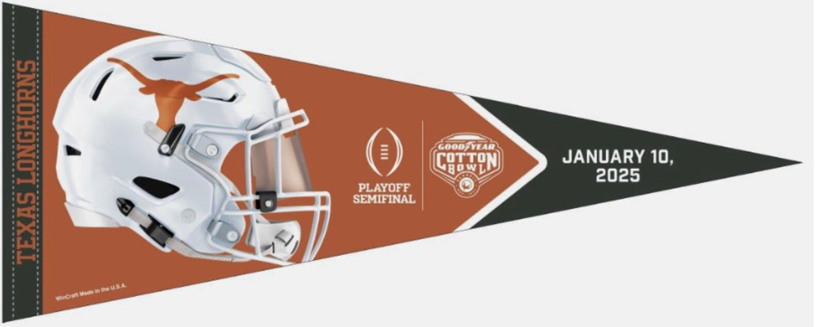 2024 2025 Cotton Bowl Penn Texas Longhorns CFP Football Pennant Ohio State