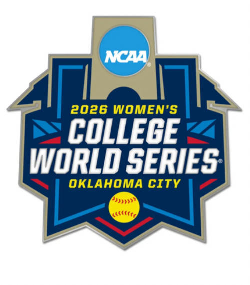 2026 NCAA Womens College World Series Softball Logo Pin Alabama Texas UCLA