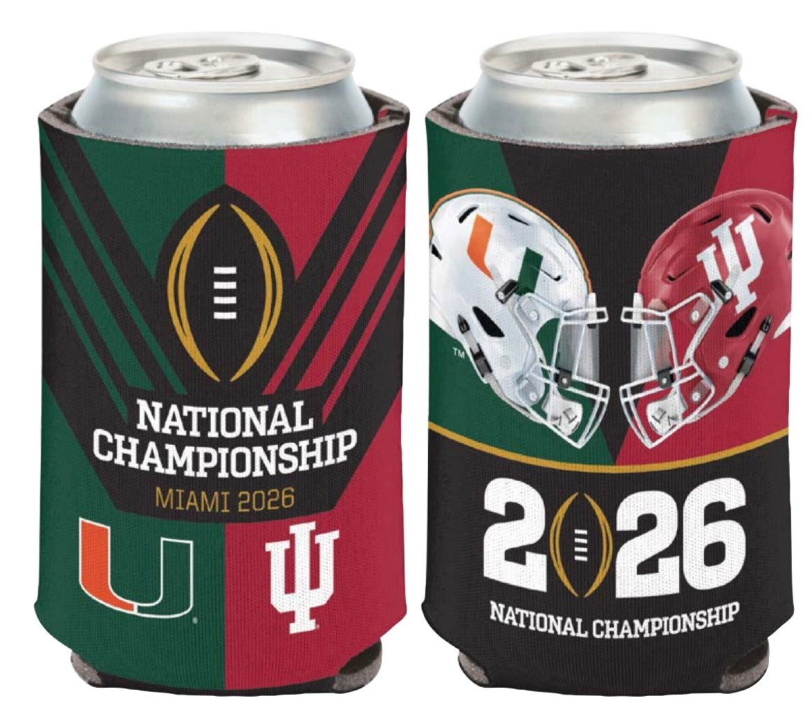 2025 2026 CFP National Championship Miami Hurricanes Indiana Hoosiers Can Cooler