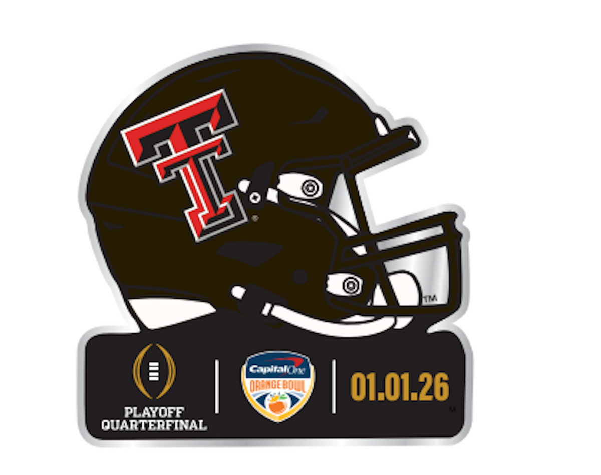 2025 2026 CFP Texas Tech Red Raiders Orange Bowl College Football Playoff Pin
