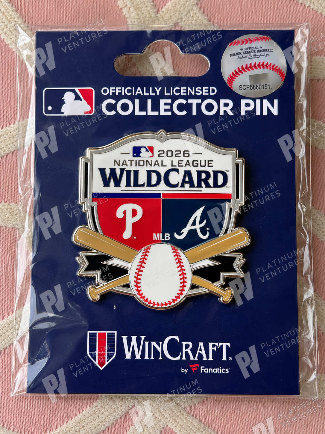 2026 NL National League Wild Card Philadelphia Phillies Atlanta Braves Pin NLDS