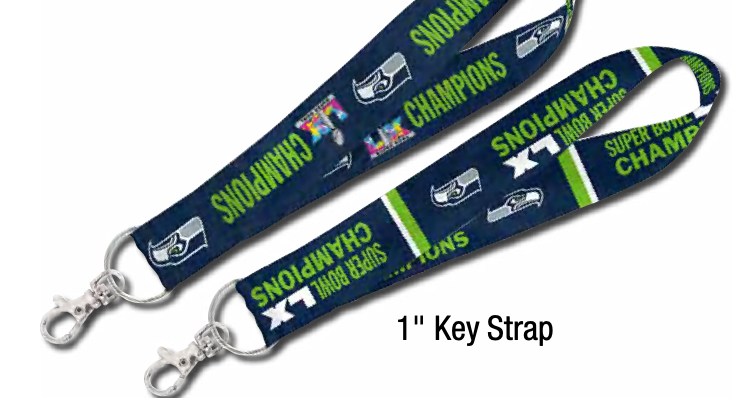 2026 NFL SUPER BOWL LX 60 CHAMPIONS SEATTLE SEAHAWKS KEY STRAP