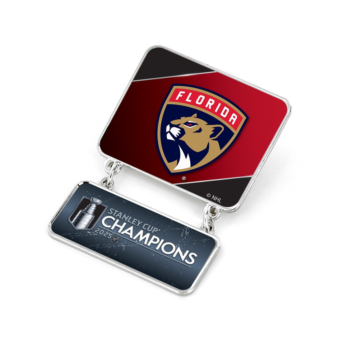 Florida Panthers 2025 NHL Stanley Cup Final Champions Dangler Pin