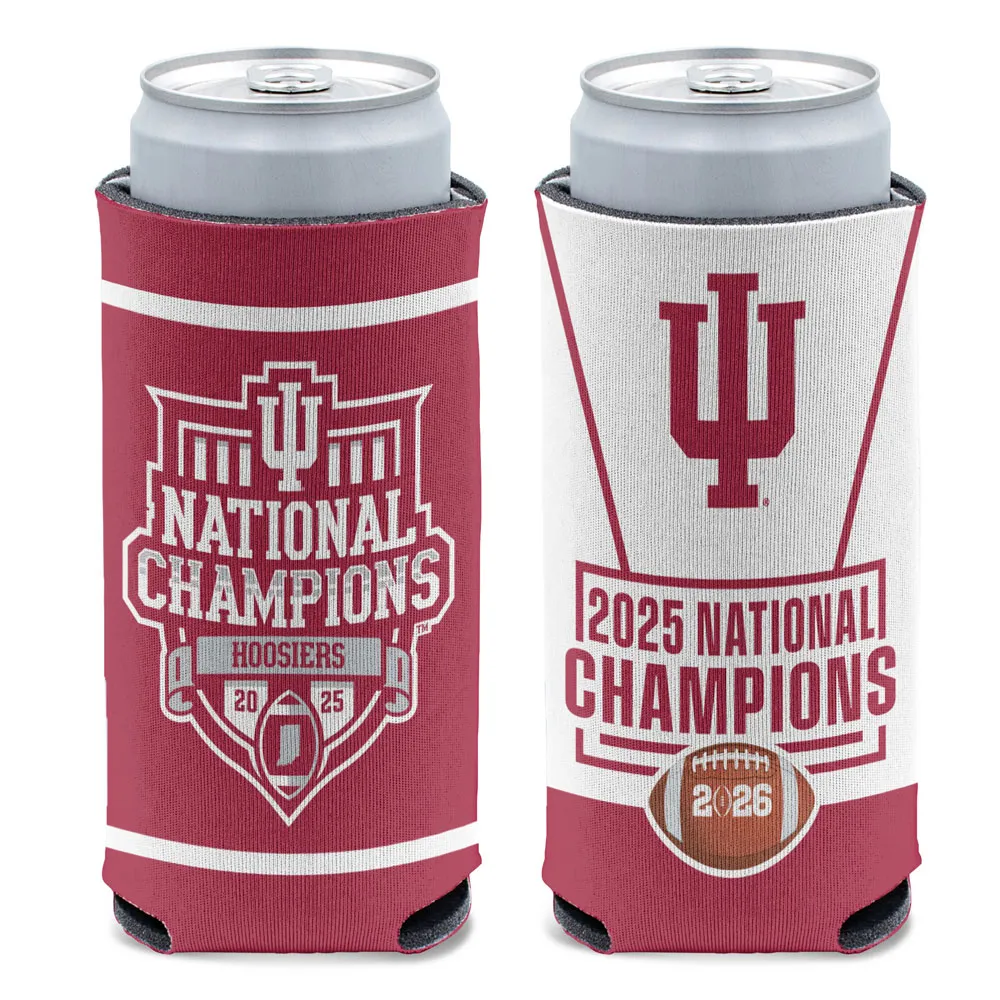 2025 2026 CFP NCAA National Champions Indiana Hoosiers Slim Can Cooler Koozie