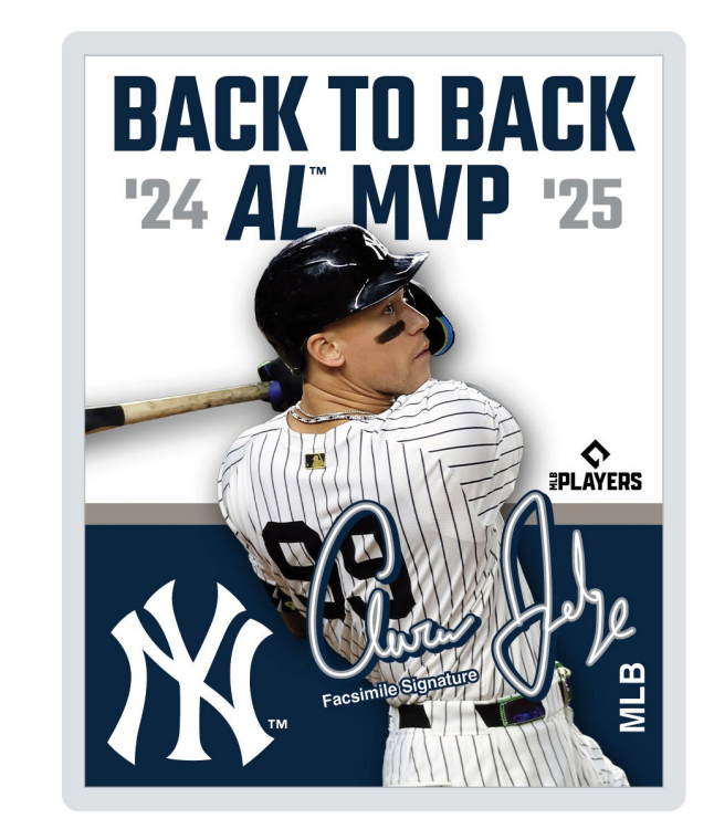 Aaron Judge 2024 2025 AL MVP Pin Back2Back WBC New York Yankees