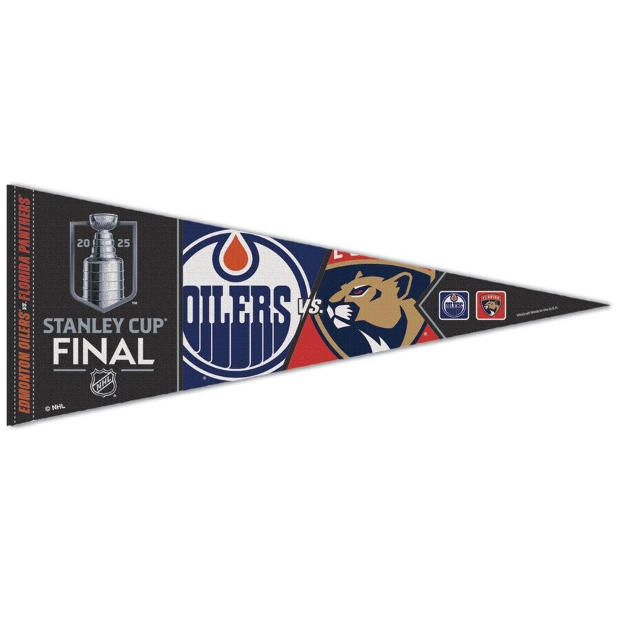 2025 NHL Stanley Cup Finals Florida Panthers Edmonton Oilers Pennant