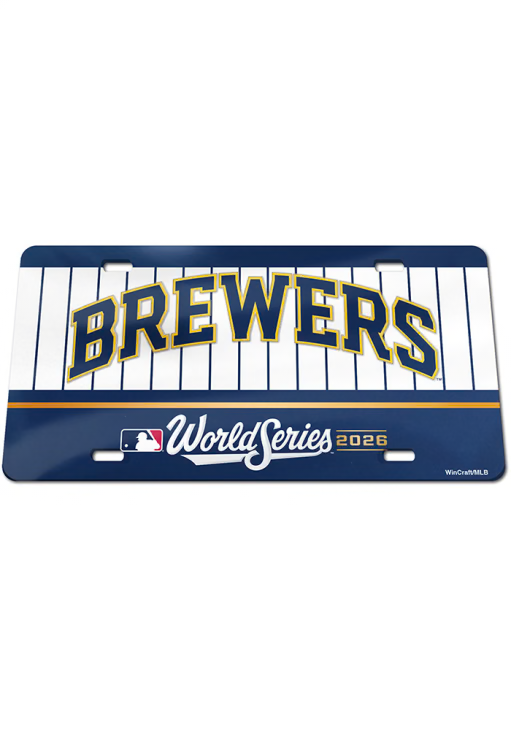 2026 MLB NL Champions Milwaukee Brewers License Plate Acrylic NLCS World Series
