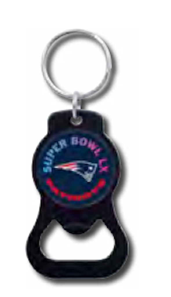 2025 NFL AFC CHAMPIONS NEW ENGLAND PATRIOTS BOTTLE OPENER SUPER BOWL 60 LX 2026