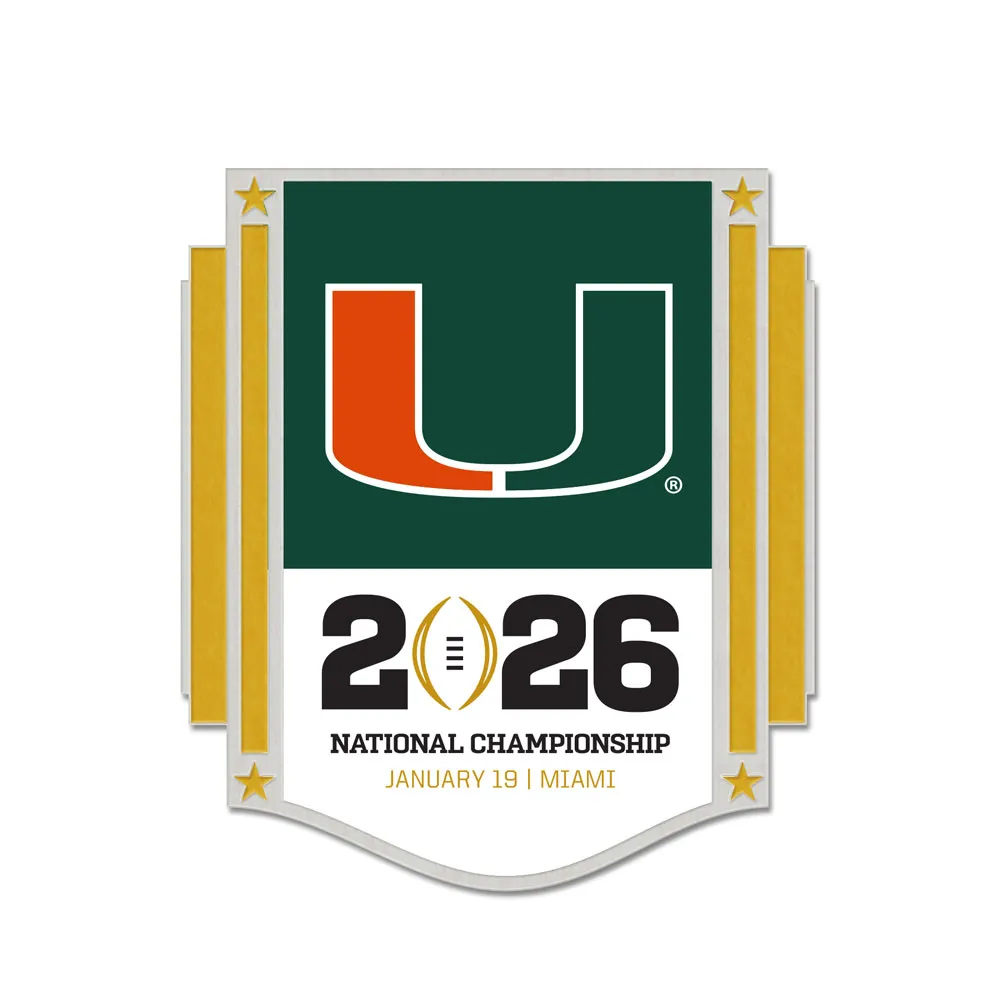 2025 2026 CFP National Championship Miami Hurricanes Collector Pin Fiesta Bowl