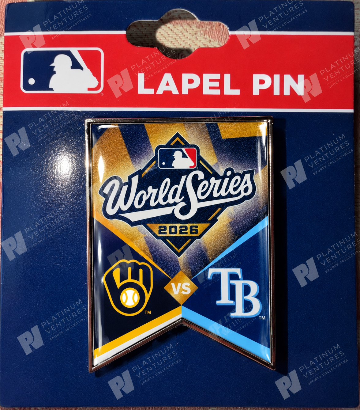 2026 World Series Dueling Collector Pin Milwaukee Brewers vs Tampa Bay Rays V4