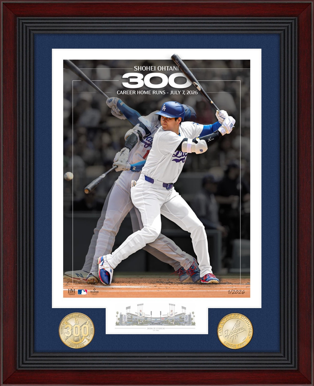 Shohei Ohtani Los Angeles Dodgers 300th Career Home Run Framed Coin 7/7/26 /2026