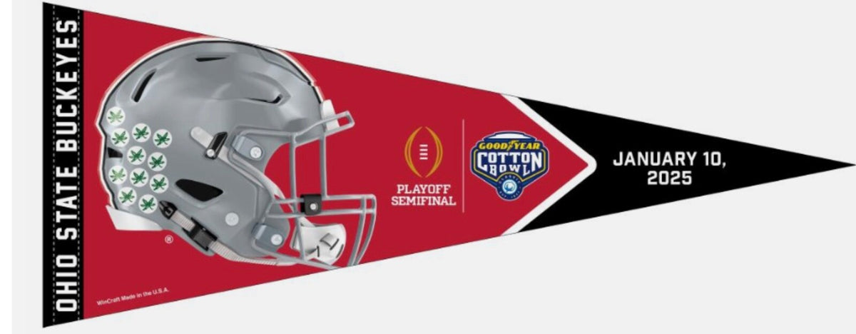 2024 2025 Cotton Bowl Ohio State Buckeyes CFP Football Pennant Texas Longhorns